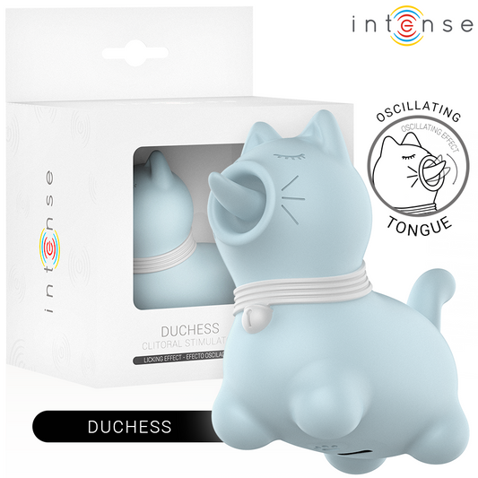 INTENSE - STYMULATOR DUCHESS Z OBROTOWYM JĘZYKIEM 360º NIEBIESKI