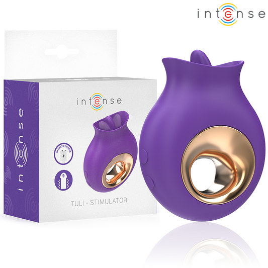 INTENSE - TULI STYMULATOR ŁECHTACZKI 9 WIBRACJI I 9 OSCYLACJI FIOLETOWY