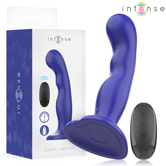 INTENSE - SHORTY WIBRATOR Z PRZYSSAWKĄ NIEBIESKI PILOT