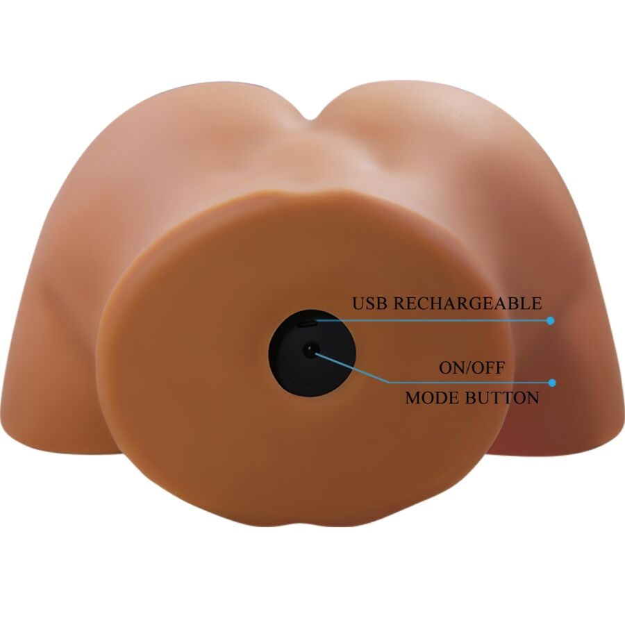 CRAZY BULL - SOPHIA REALISTIC FEMALE BUTT VIBRATOR AND SUCKER WITH SOUND 5.5 KG