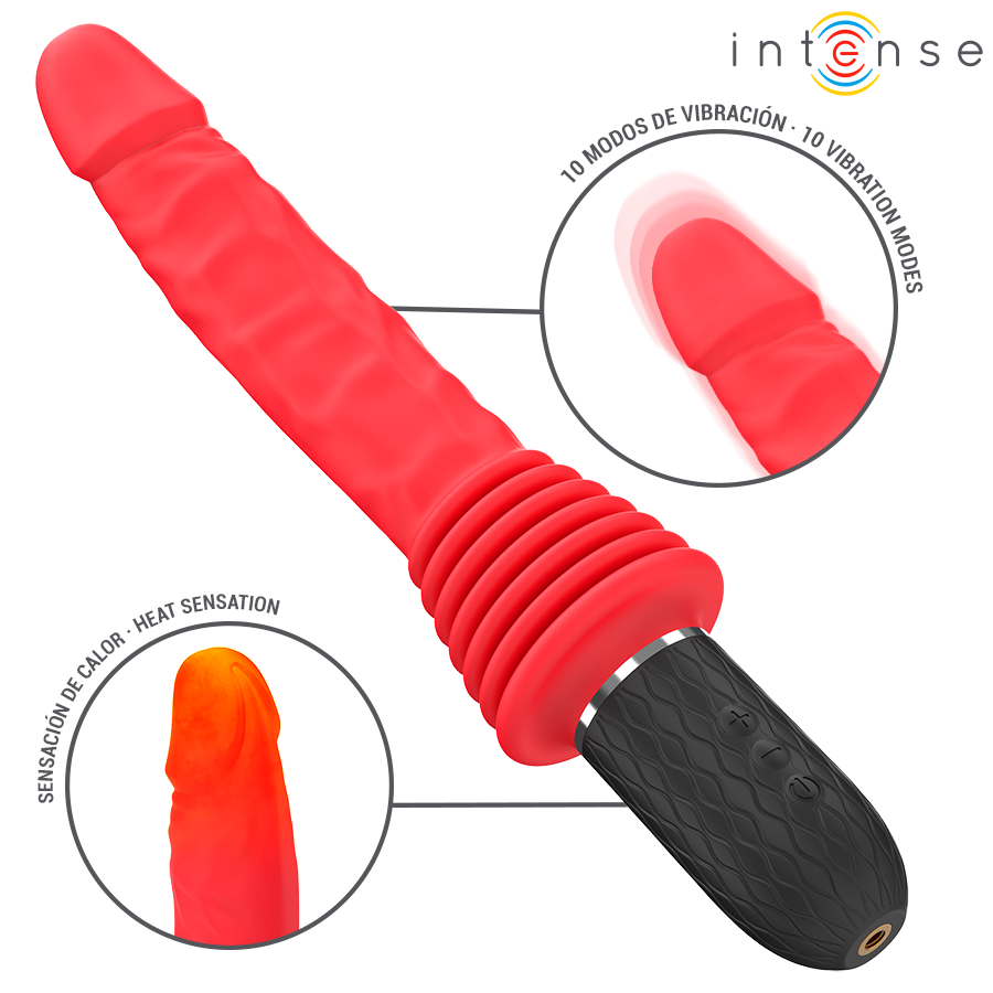 INTENSE - CYNTHIA REMOTE CONTROL THRUSTING VIBRATOR WITH HEAT