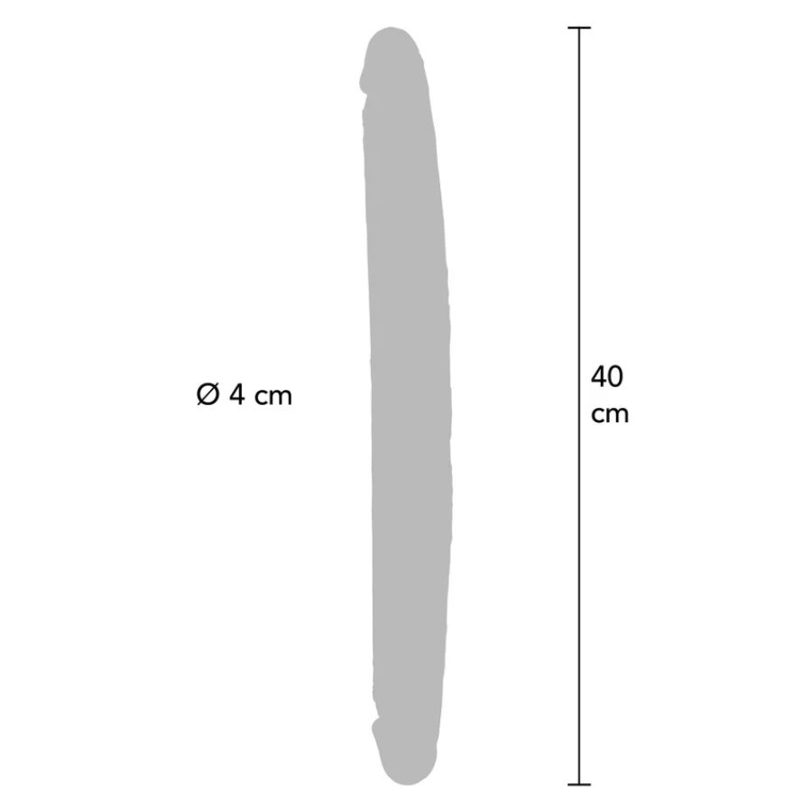 GET REAL - DOUBLE-ENDED SILICONE DILDO CARAMEL 40 CM