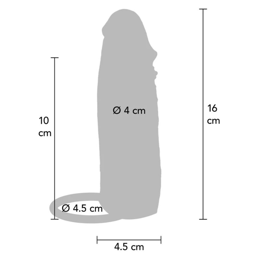 GET REAL - HYDRATED SKIN SILICONE VIBRATING PENIS SLEEVE CARAMEL 16 CM