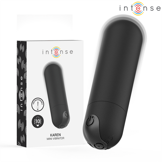 INTENSE - KAREN MINI WIBRACYJNY KULA Z ŁADOWALNIKIEM CZARNY