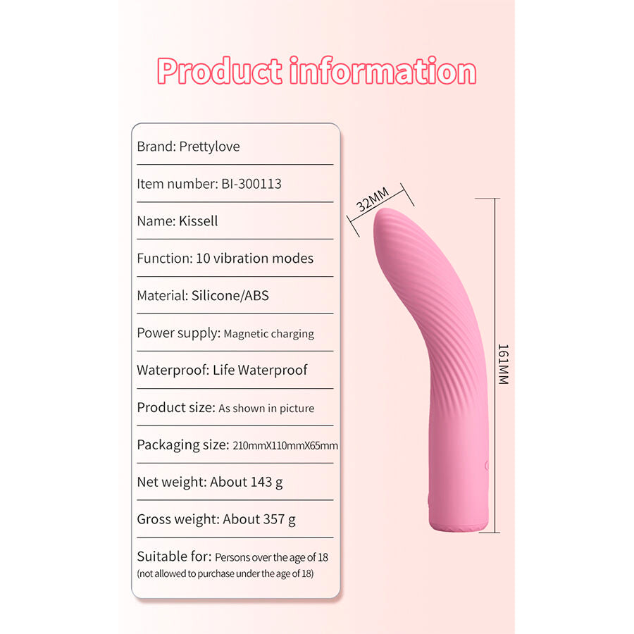 PRETTY LOVE - KISELL G-SPOT PINK VIBRATOR
