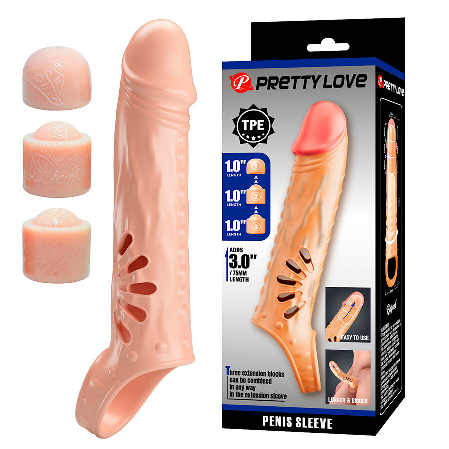 PRETTY LOVE - PENIS SLEEVE WITH EXTENDERS