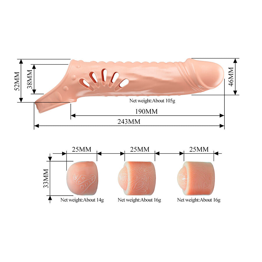 PRETTY LOVE - PENIS SLEEVE WITH EXTENDERS