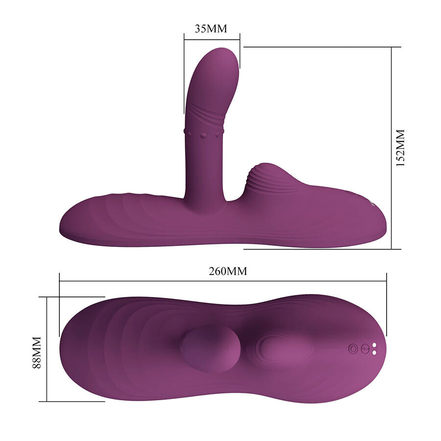 PRETTY LOVE - LUKA SIT-DOWN VIBRATOR WITH HEAT EFFECT AND REMOTE CONTROL