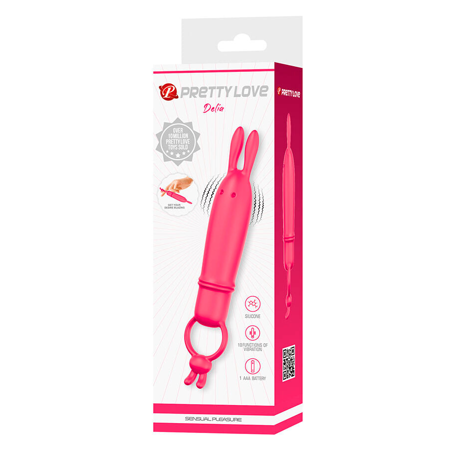 PRETTY LOVE - DELIA RABBIT VIBRATOR WITH RESISTANCE RING