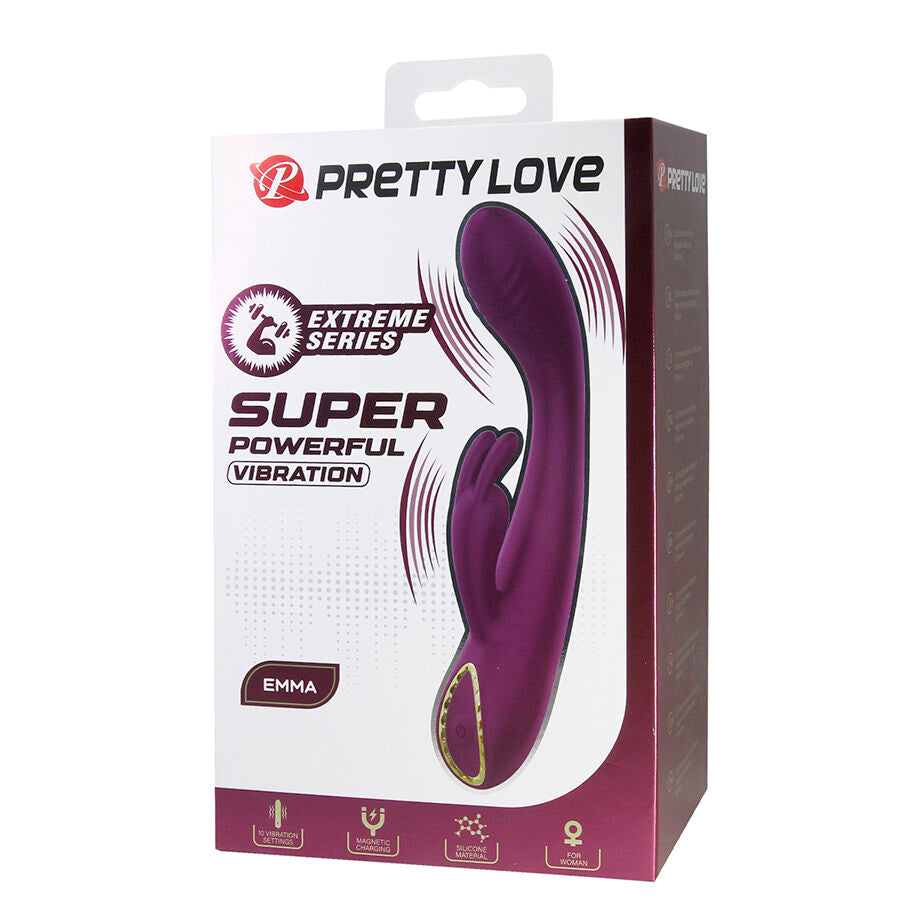 PRETTY LOVE - EMMA RABBIT PURPLE VIBRATOR WITH STIMULATOR