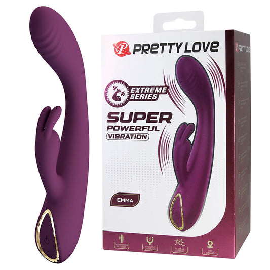 PRETTY LOVE - EMMA RABBIT FIOLETOWY WIBRATOR ZE STYMULATOREM