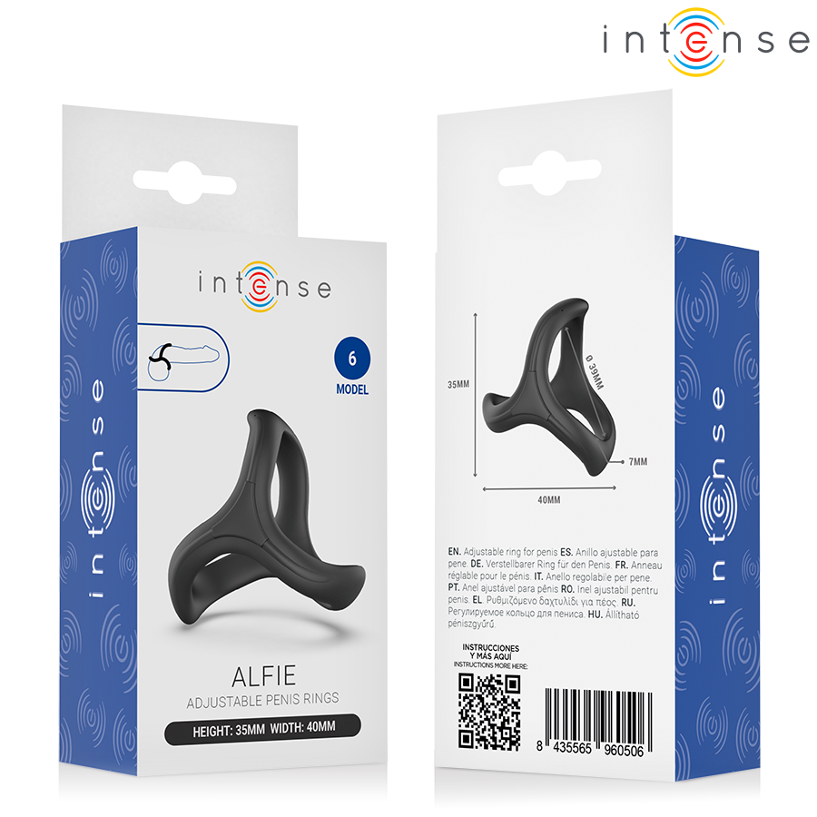 INTENSE - ALFIE ADJUSTABLE TRIPLE PENIS RING MODEL 6