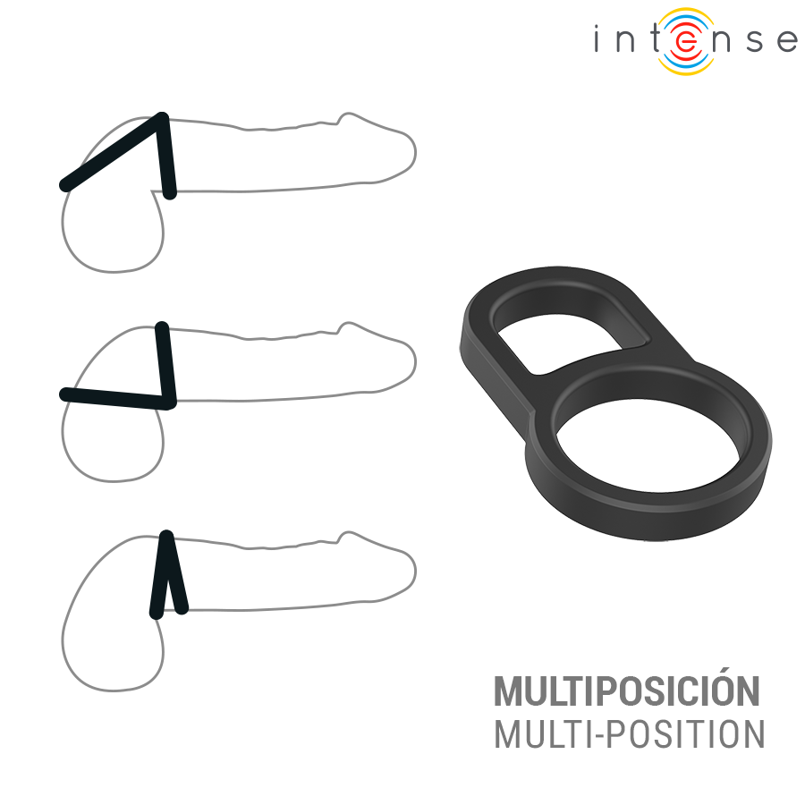INTENSE - CONLETH ADJUSTABLE DOUBLE PENIS RING MODEL 3