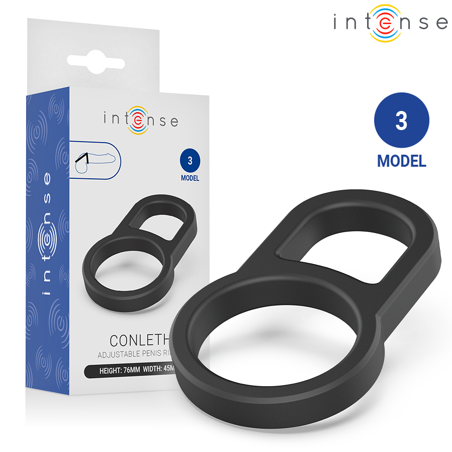 INTENSE - CONLETH ADJUSTABLE DOUBLE PENIS RING MODEL 3