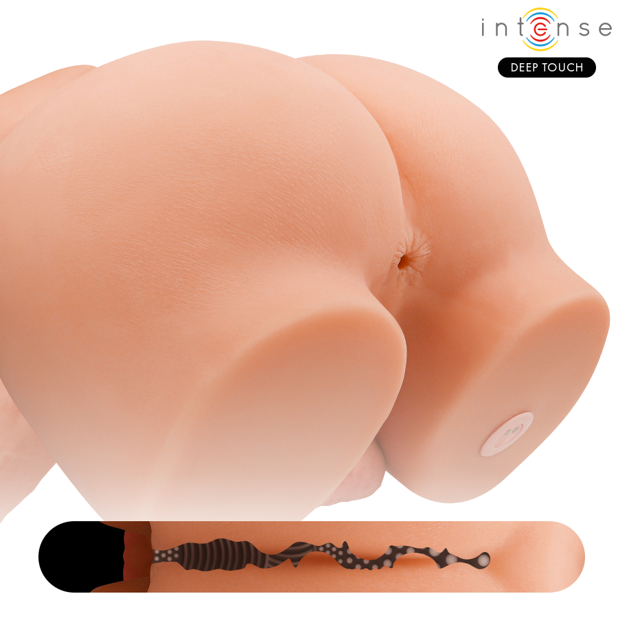 INTENSE DEEP TOUCH - RICHIE TORSO WITH ANUS AND REALISTIC DILDO WITH PUSHING AND VIBRATION REMOTE CONTROL 4.7 KG