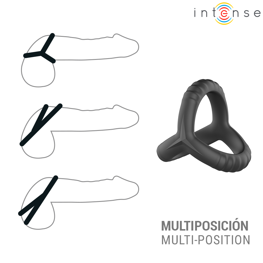 INTENSE - JOHN ADJUSTABLE TRIPLE PENIS RING MODEL 4