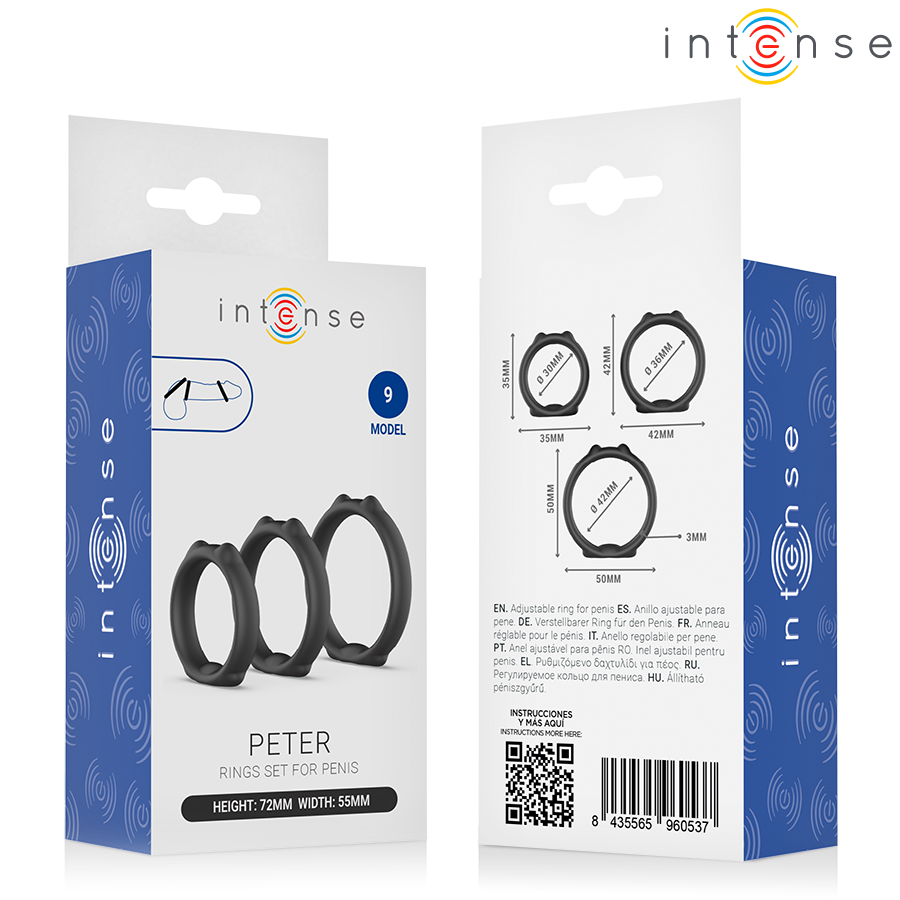 INTENSE - PETER SET OF 3 PENIS RINGS MODEL 9