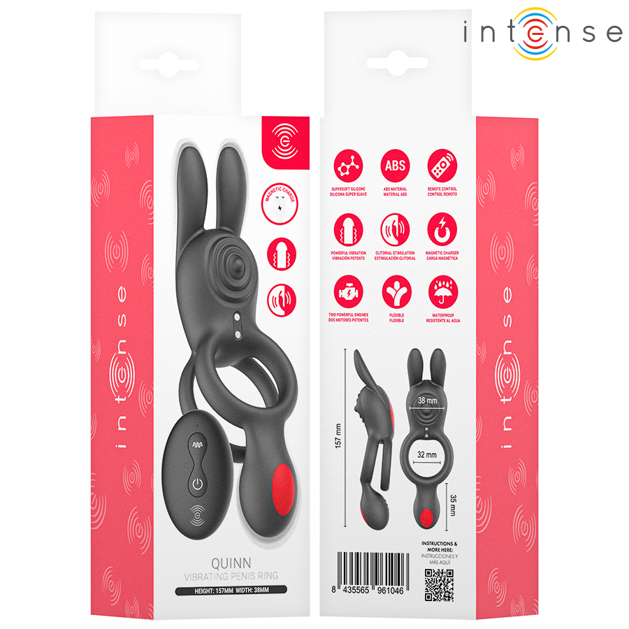 INTENSE - QUINN DOUBLE VIBRATION RING REMOTE CONTROL