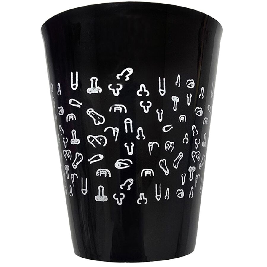 DIABLO PICANTE - BLACK CUP 500 ML WITH WHITE PENISES