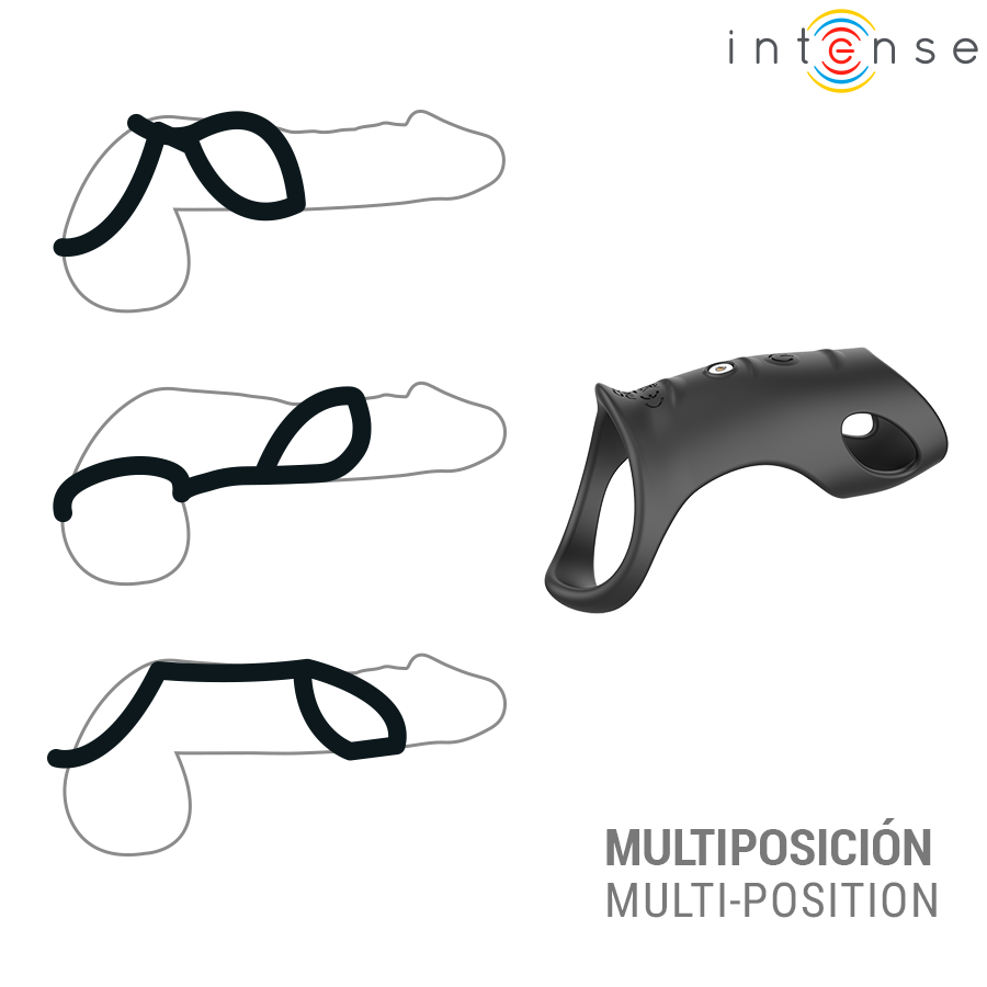 INTENSE - JEROME ADJUSTABLE VIBRATING PENIS RING MODEL 12