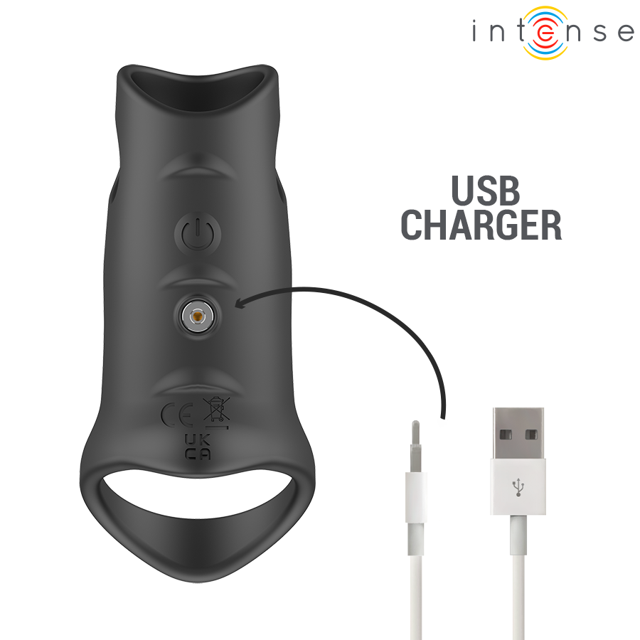 INTENSE - JEROME ADJUSTABLE VIBRATING PENIS RING MODEL 12
