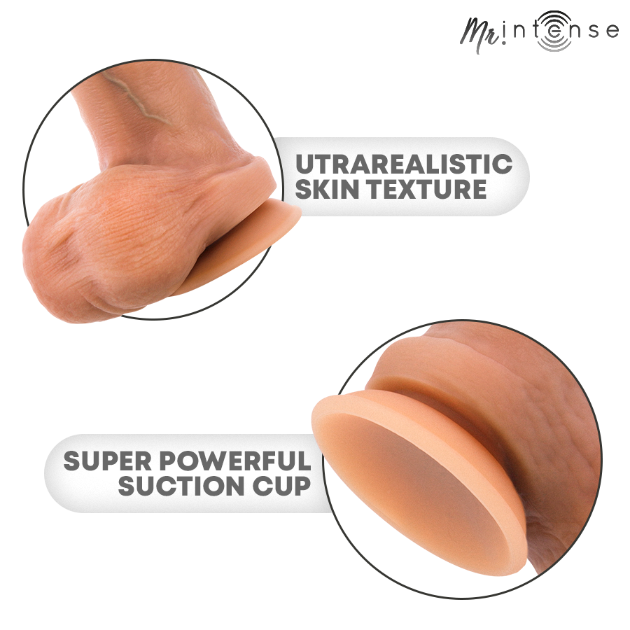 MR INTENSE - BRUCE S SILICONE DILDO WITH TESTICLES 17.8 CM -Ø- 4 CM