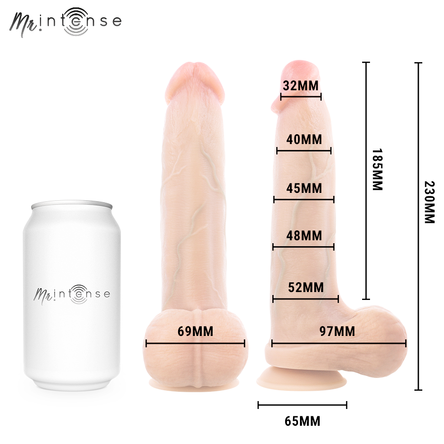 MR INTENSE - BRUCE L DILDO SILICONE 23 CM -Ø- 5.2 CM