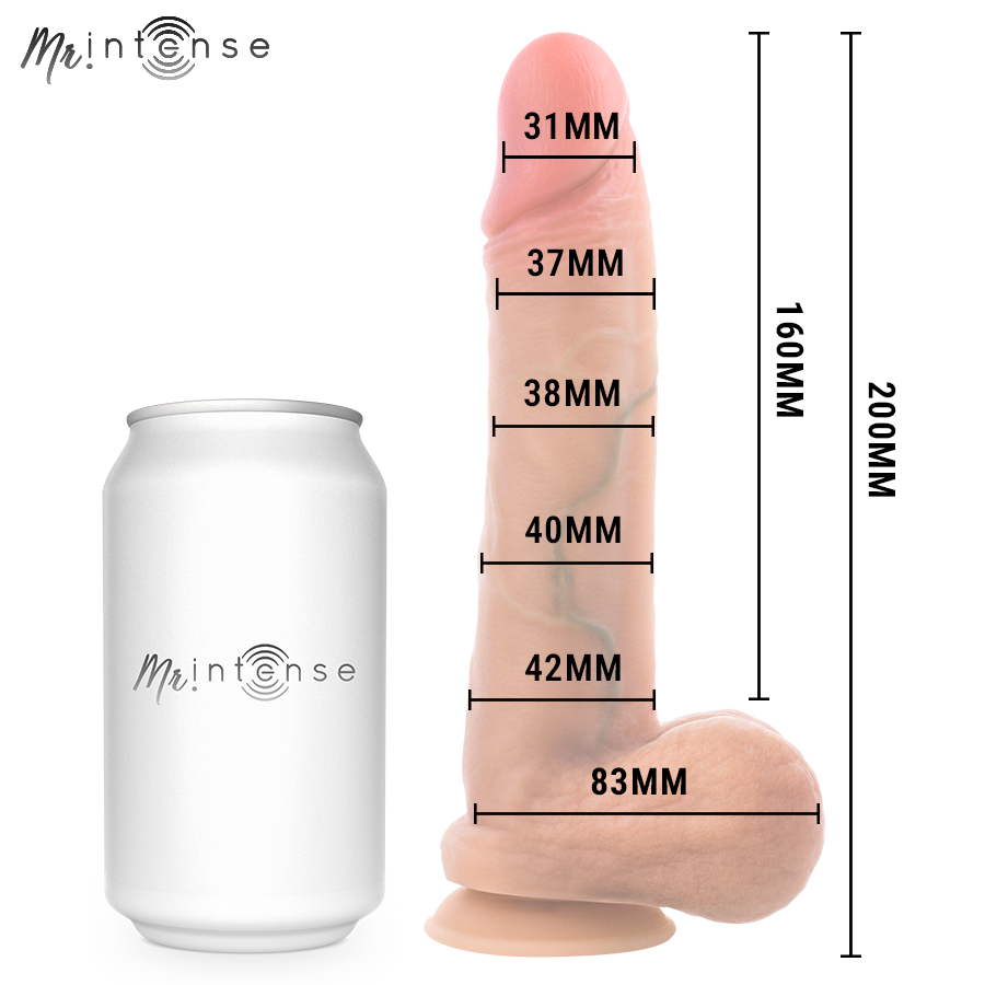MR INTENSE - GARY M ULTRA-REALISTIC SILICONE COCK WITH TESTICLES 20 CM -Ø- 4.2 CM