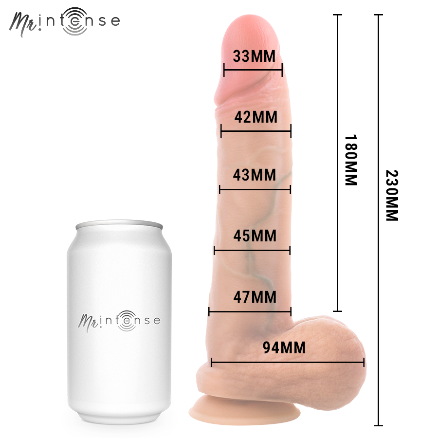 MR INTENSE - GARY L ULTRA-REALISTIC SILICONE COCK WITH TESTICLES 23 CM - Ø- 4.7 CM