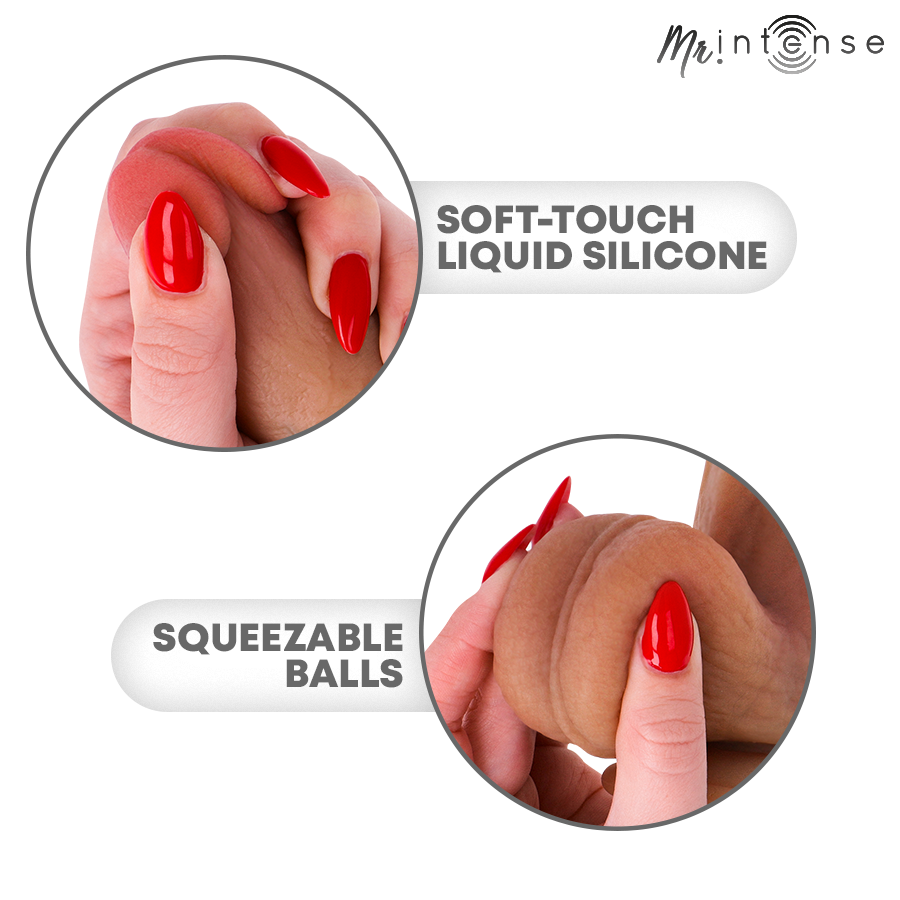 MR INTENSE - BRADLEY SILICONE VIBRATING DILDO WITH HEAT EFFECT AND REMOTE CONTROL 21 CM -Ø- 4.2 CM