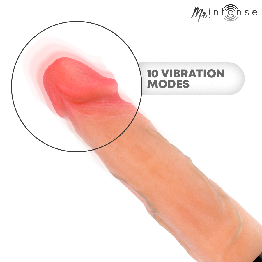 MR INTENSE - JEAN UP&DOWN VIBRATOR SILICONE WITH HEAT EFFECT 24 CM -Ø- 3.8 CM