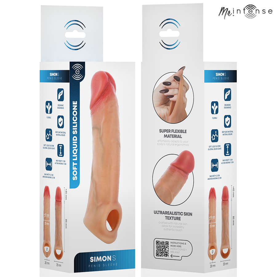 MR INTENSE - SIMON S SILICONE PENIS COVER 13 CM -Ø- 4 CM
