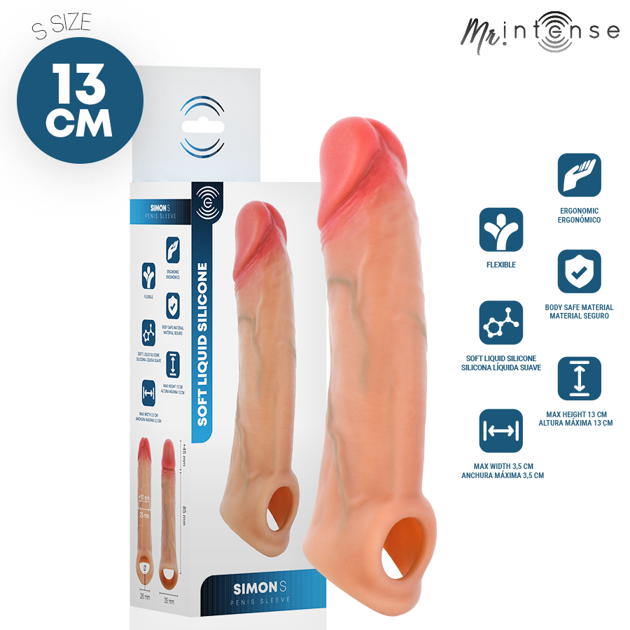 MR INTENSE - SIMON S SILICONE PENIS COVER 13 CM -Ø- 4 CM