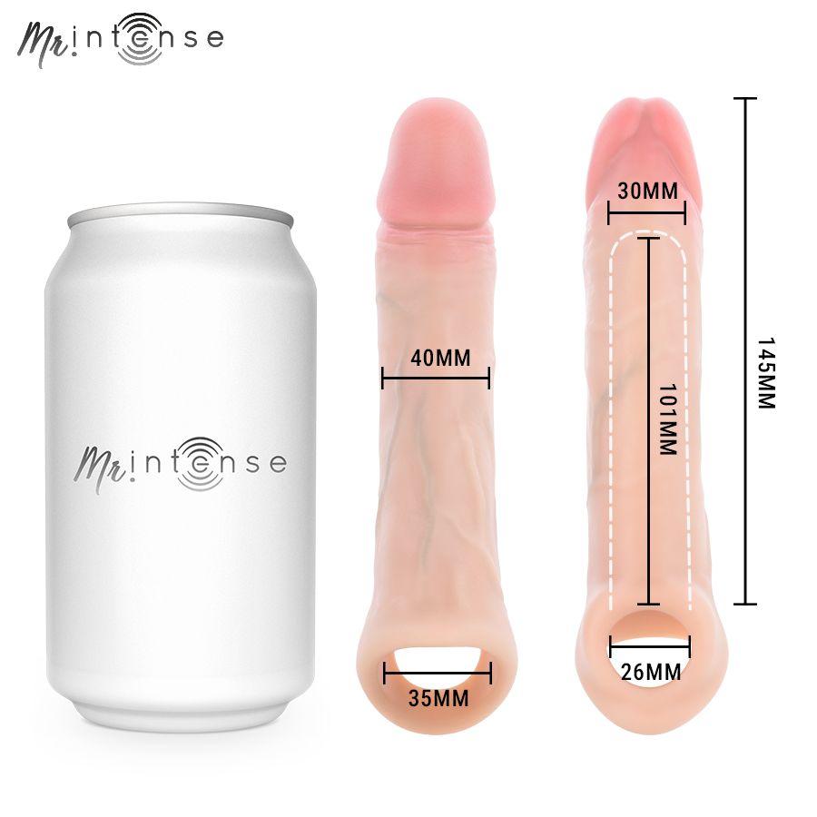 MR INTENSE - SIMON M SILICONE PENIS SLEEVE 14.5 CM -Ø- 4 CM