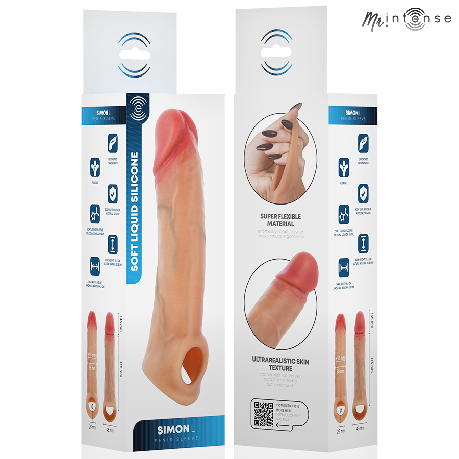 MR INTENSE - SIMON L SILICONE PENIS COVER 16 CM -Ø- 4.5 CM