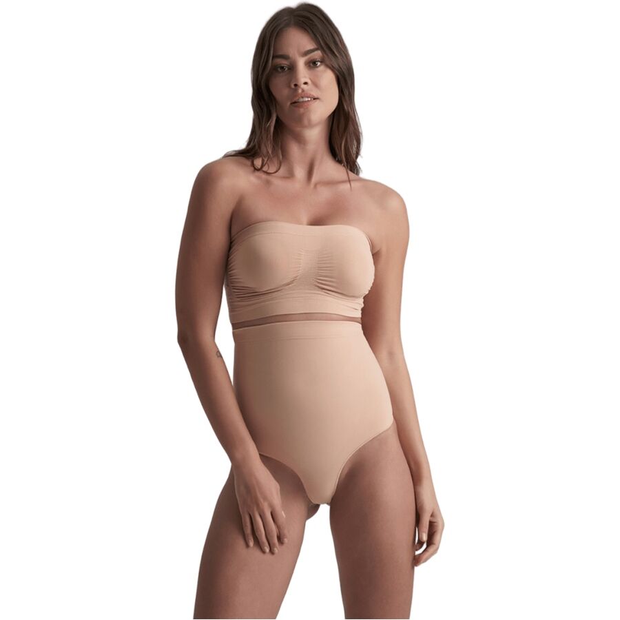 BYE-BRA - SOFT TOUCH PERIZOMA SENZA CUCITURE VITA ALTA BEIGE TAGLIA XL