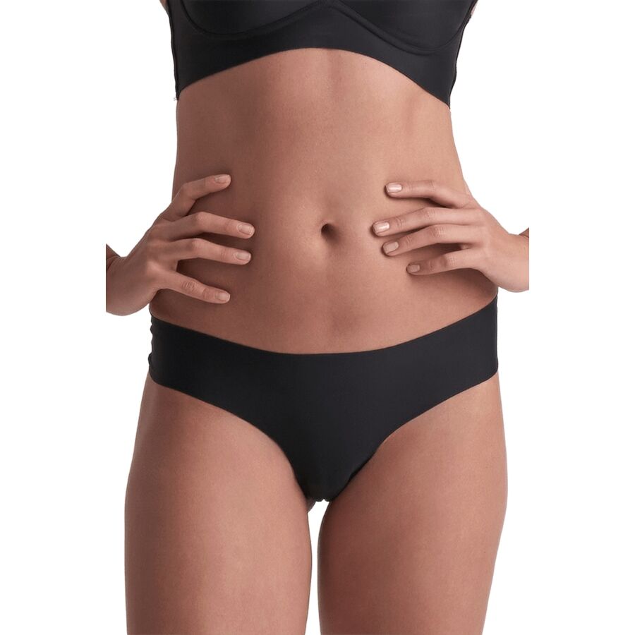 BYE-BRA - INVISIBLE THONG 2 PACK BEIGE & BLACK SIZE M