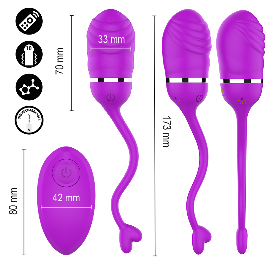 INTENSE - SOOKIE REMOTE CONTROL VIBRATING EGG PURPLE