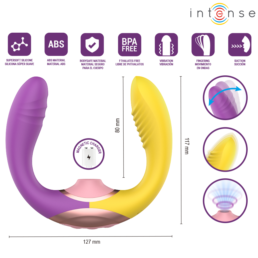 INTENSE - WILLOW 3-IN-1 SUCTION AND VIBRATION STIMULATOR