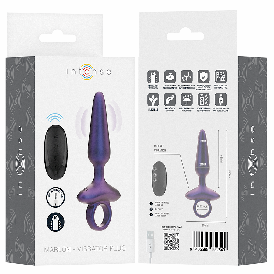 INTENSE - MARLON VIBRATING ANAL PLUG MODEL 4 REMOTE CONTROL