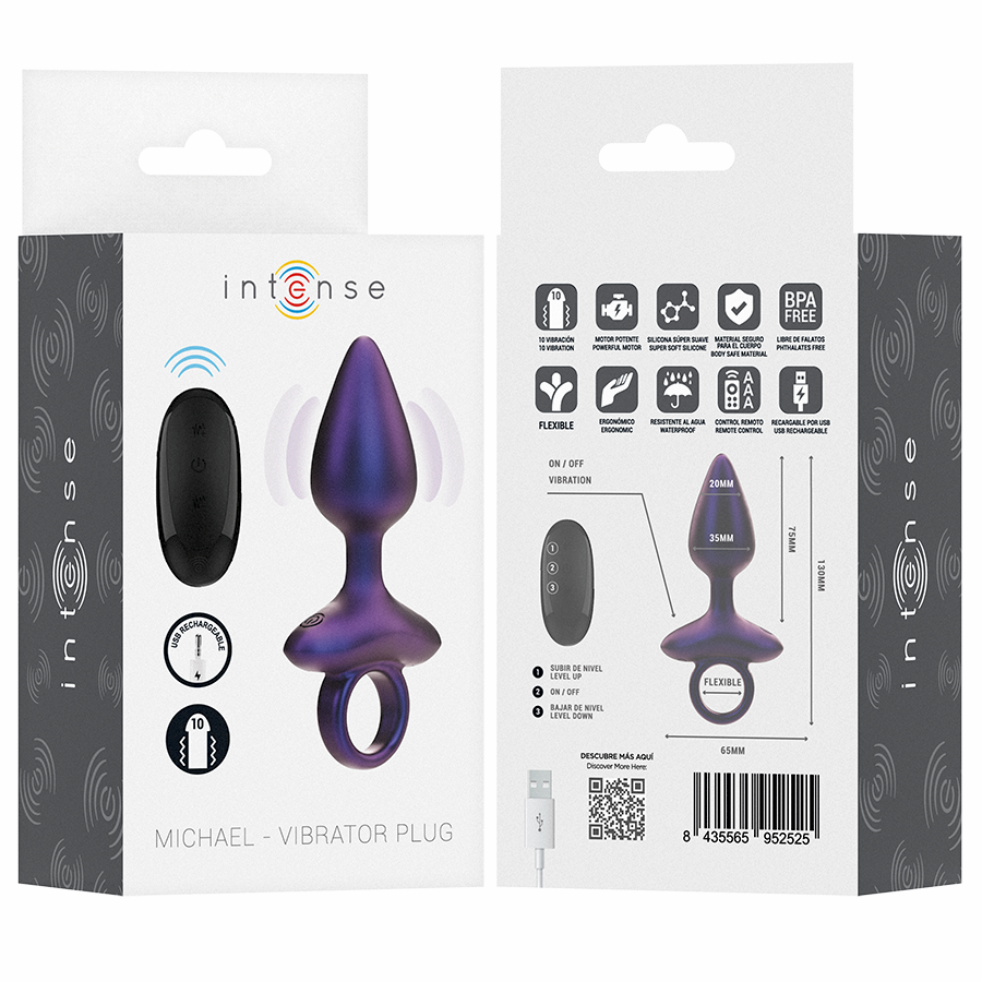 INTENSE - MICHAEL VIBRATING ANAL PLUG MODEL 2 REMOTE CONTROL