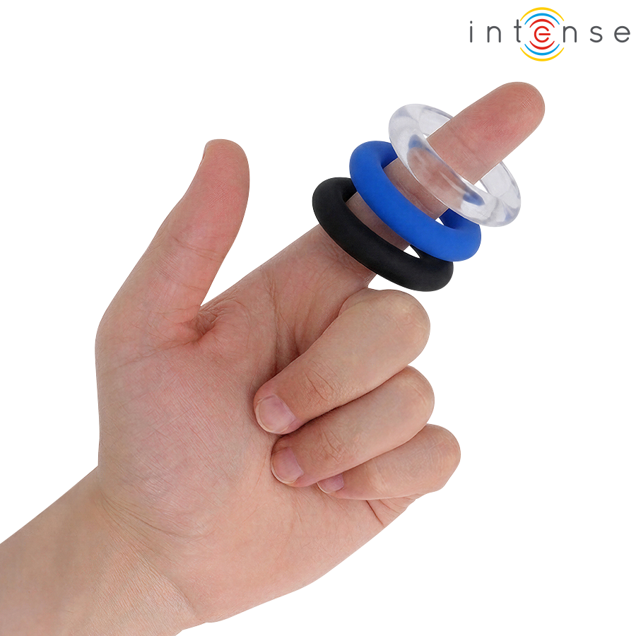 INTENSE - WICK SET OF 3 PENIS RINGS VARIOUS COLORS