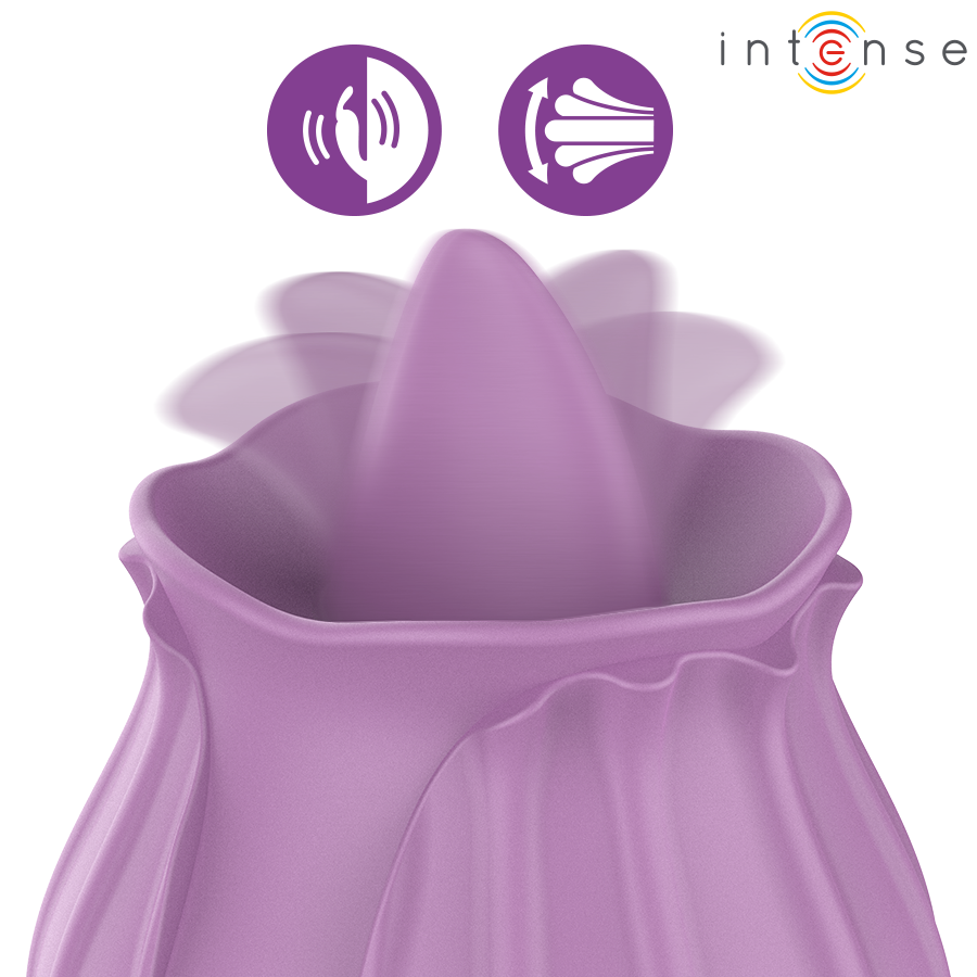 INTENSE - AZALEA FLOWER CLIT STIMULATING 10 VIBRATIONS PURPLE