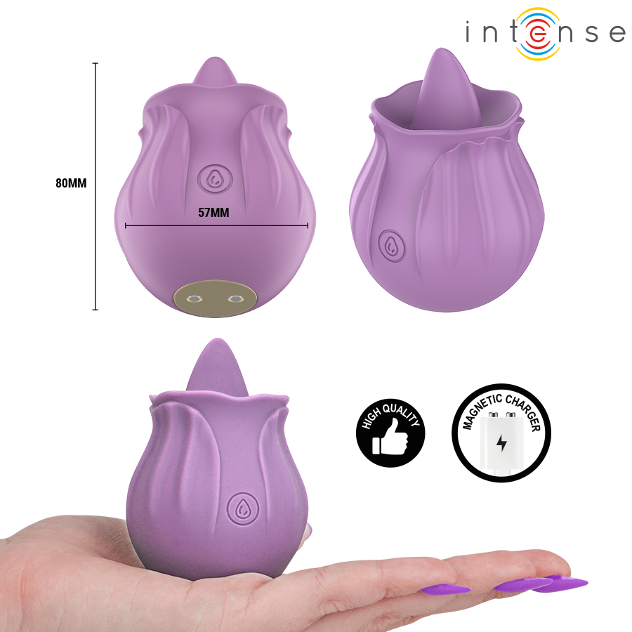 INTENSE - AZALEA FLOWER CLIT STIMULATING 10 VIBRATIONS PURPLE