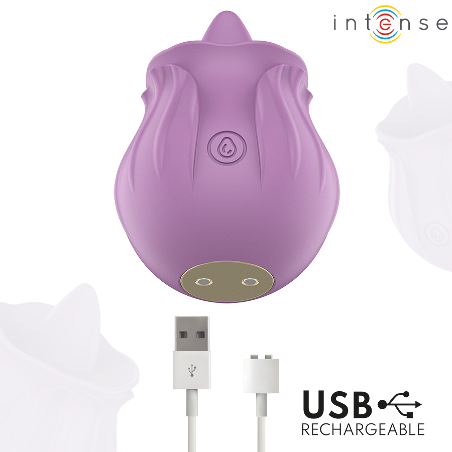 INTENSE - AZALEA FLOWER CLIT STIMULATING 10 VIBRATIONS PURPLE