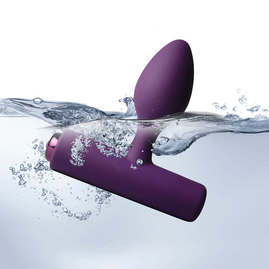 ROCKS-OFF - NOVA SOLARIS RECHARGEABLE SLIM & POWERFUL ANAL PLUG 16 FUNCTION PURPLE