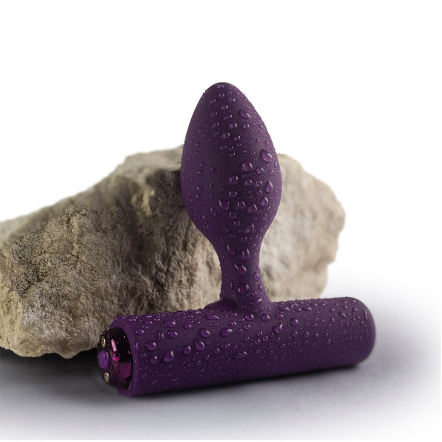ROCKS-OFF - NOVA SOLARIS RECHARGEABLE SLIM & POWERFUL ANAL PLUG 16 FUNCTION PURPLE