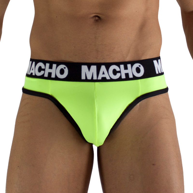 MACHO - MTG001 FLUORESCENT YELLOW THONG SIZE S