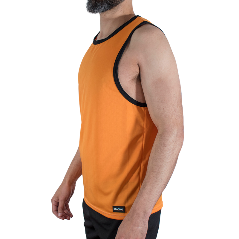 MACHO - CMV005 ORANGE GYM T-SHIRT L/XL