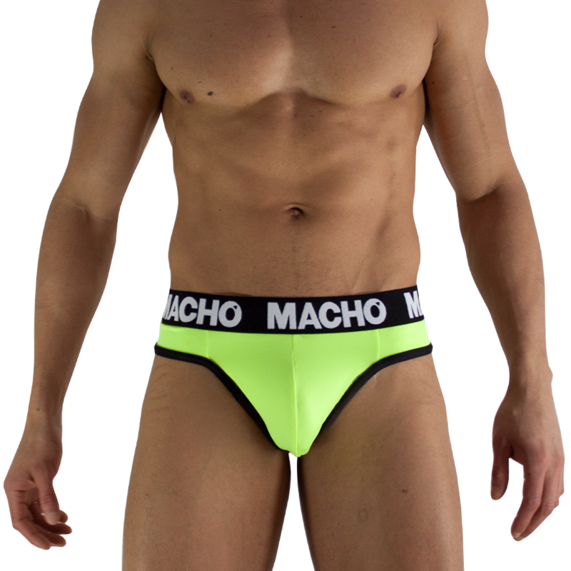 MACHO - MTG001 FLUORESCENT YELLOW THONG SIZE XL